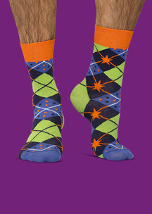 Цветные носки JNRB: Носки Звездные ромбы