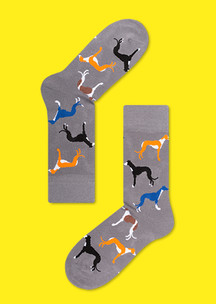 Цветные носки JNRB: Носки Борзые щенки