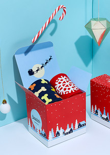 Funny Socks: Коробка С новым 2025 годом для 2 пар