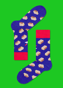 Мастеру JNRB: Носки Кирпич синий