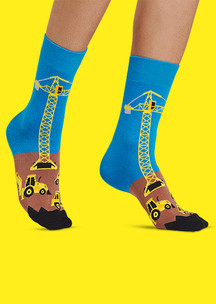 Цветные носки JNRB: Носки Подъемный кран