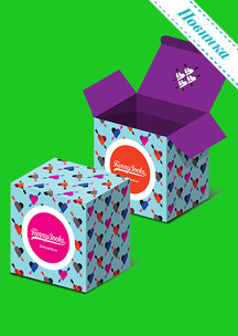 Подарочная упаковка Funny Socks: Коробка для 4-х пар С днем Святого Валентина