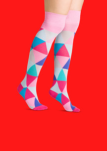 Цветные носки JNRB: Чулки Оптическая иллюзия
