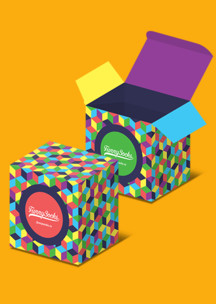 Фиолетовые Funny Socks: Коробка Ла Бока для 4-х пар