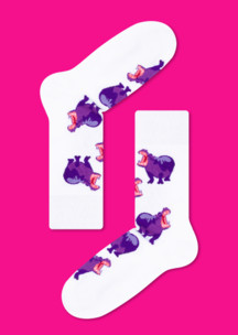 Цветные носки JNRB: Носки Фиолетовый бегемот