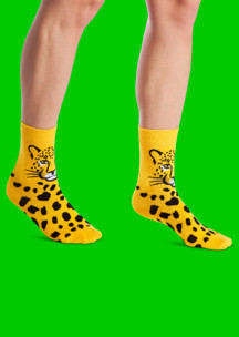 Цветные носки JNRB: Носки Леопардовый ягуар