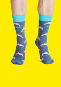 Цветные носки JNRB: Носки А дельфины умные