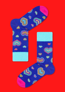Цветные носки JNRB: Носки Радужно-сердешные