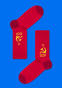 Красные JNRB: Носки Мы вручаем серп и молот
