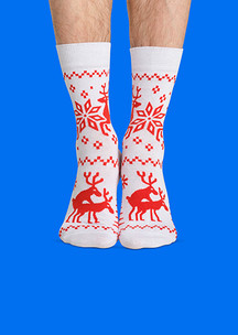 Цветные носки JNRB: Носки Забавы у новогодней ёлки