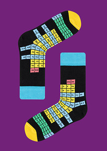 Цветные носки JNRB: Носки Таблица Менделеева