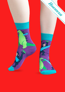 Цветные носки JNRB: Носки Кинг Конг против Годзиллы