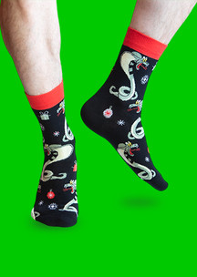 Цветные носки JNRB: Носки Ядовитая кобра