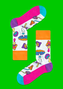 Цветные носки JNRB: Носки Очень веселые грибы