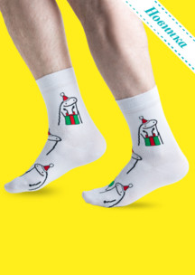 Цветные носки JNRB: Носки Новогодние чувачки