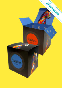 Подарочная упаковка JNRB: Коробка для 4х пар Графический конь 2026