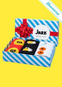 Цветные носки JNRB: Набор Пиво, сиськи и биткоин