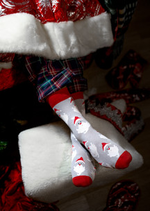 Цветные носки JNRB: Носки Дед Мороз - красный нос