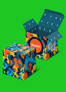 Подарочная упаковка Funny Socks: Коробка Цветной камуфляж (для 4-х пар)
